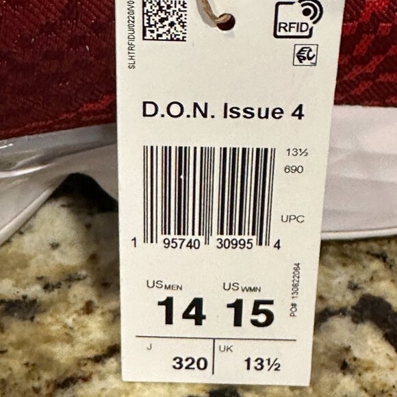 Adidas DON Issue 4 Mens Size 14 Red Basketball Shoes New without box E24 E/P - Picture 7 of 7